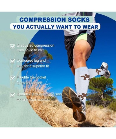 Graduated Medical Compression Socks for Women&Men Circulation Recovery-Knee High Supports Running Athletic Socks Multicoloure...