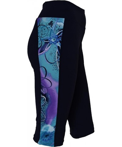 Women UPF 50+ Beach Board Shorts Pants Swimsuit Bathing Swim Rash Guard Yoga Bottom (RSP) Navy With Jade Violet $10.15 Swimsuits