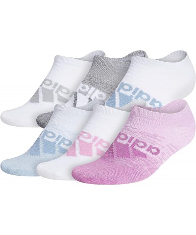 Women's Superlite Badge of Sport No Show Socks (6-pair) Bliss Orchid/White/Ambient Sky Blue $11.80 Activewear