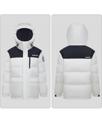 Winter Women's Thicken Down Jacket, Hood Down Jacket, Outdoor Down Coat Puffer Coat White $96.90 Jackets