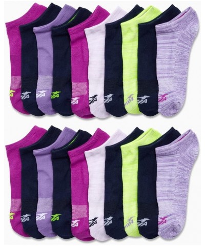 Women's Athletic Performance Cushioned No-Show Low Cut Ankle Socks (20 Pack) Bright Multi $18.40 Activewear