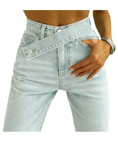 Vintage Jeans for Women Teen Girl High Waisted Relaxed Fit Straight Leg Baggy Boyfriend Jeans Jj-blue $11.99 Others