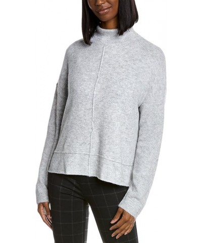 Women's Long Sleeve Mock Neck Sweater Light Grey-1113 $19.55 Sweaters