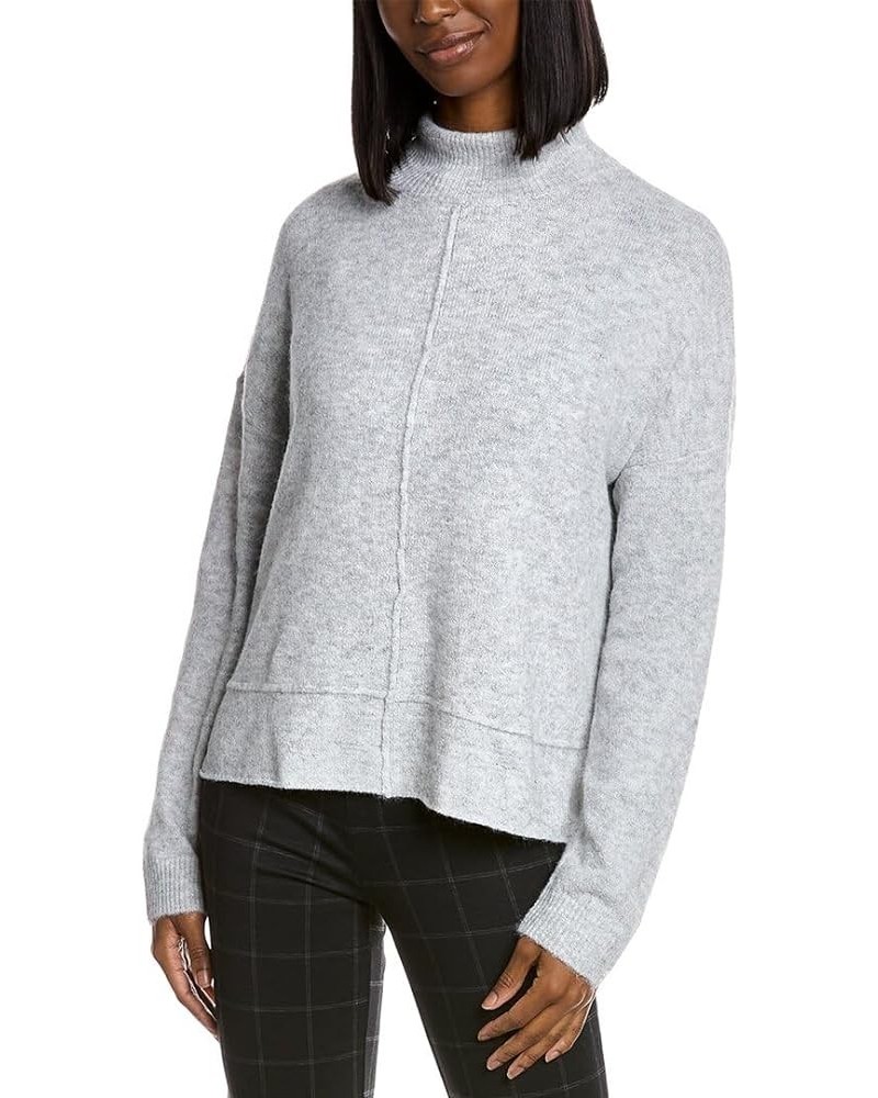 Women's Long Sleeve Mock Neck Sweater Light Grey-1113 $19.55 Sweaters