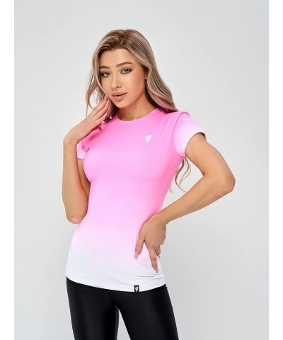 T-Shirts for Women – Women Summer Tops – Comfortable T Shirt with Short Sleeve T-shirt Sweet Pink $16.10 Activewear