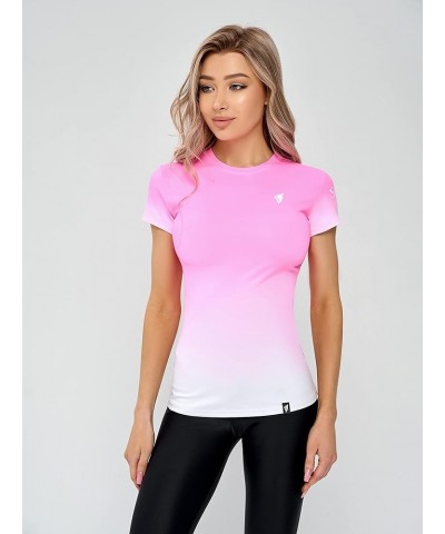 T-Shirts for Women – Women Summer Tops – Comfortable T Shirt with Short Sleeve T-shirt Sweet Pink $16.10 Activewear