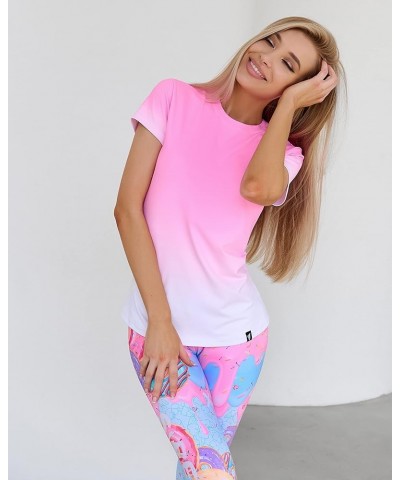 T-Shirts for Women – Women Summer Tops – Comfortable T Shirt with Short Sleeve T-shirt Sweet Pink $16.10 Activewear