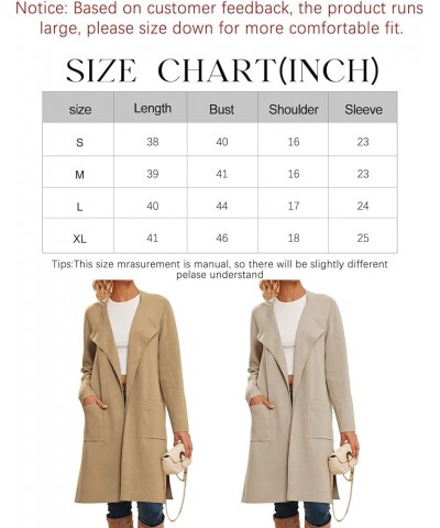 Women's Long Knit Wool Cardigan Sweaters Oversized Fall Dressy Coatigan 2023 Winter Coat Casual Light Jackets Red $25.51 Jackets