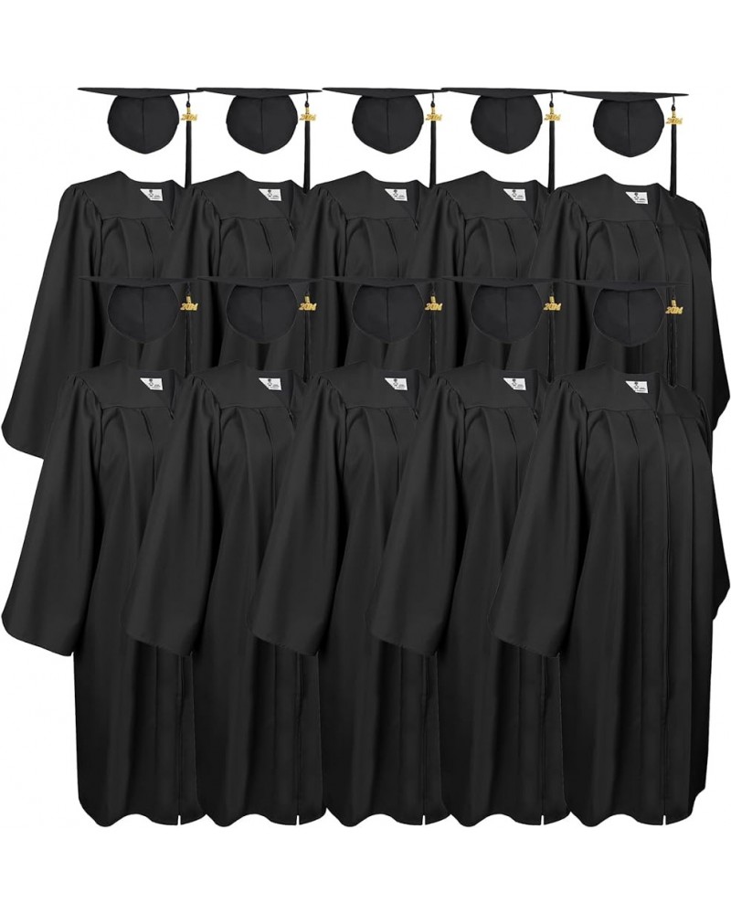 Matte Graduation Gown and Cap Tassel 2024 2023 Year Charm Set for Middle High School College Adult 10 Pcs $10.80 Uniforms