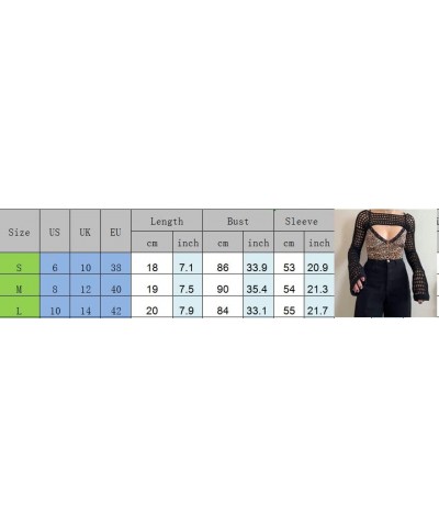 Womens Y2K Knitted Crop Tops Shrugs Patchwork Crochet Hollow Out Long Sleeve Off-Shoulder Loose Shirt Sweater F Black $14.39 ...