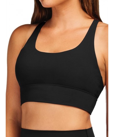 Women's Strappy Sports Bra Full Coverage Criss Cross Back Yoga Bra Padded Workout Sports Bras 2-black (Crisscross Back) $11.3...