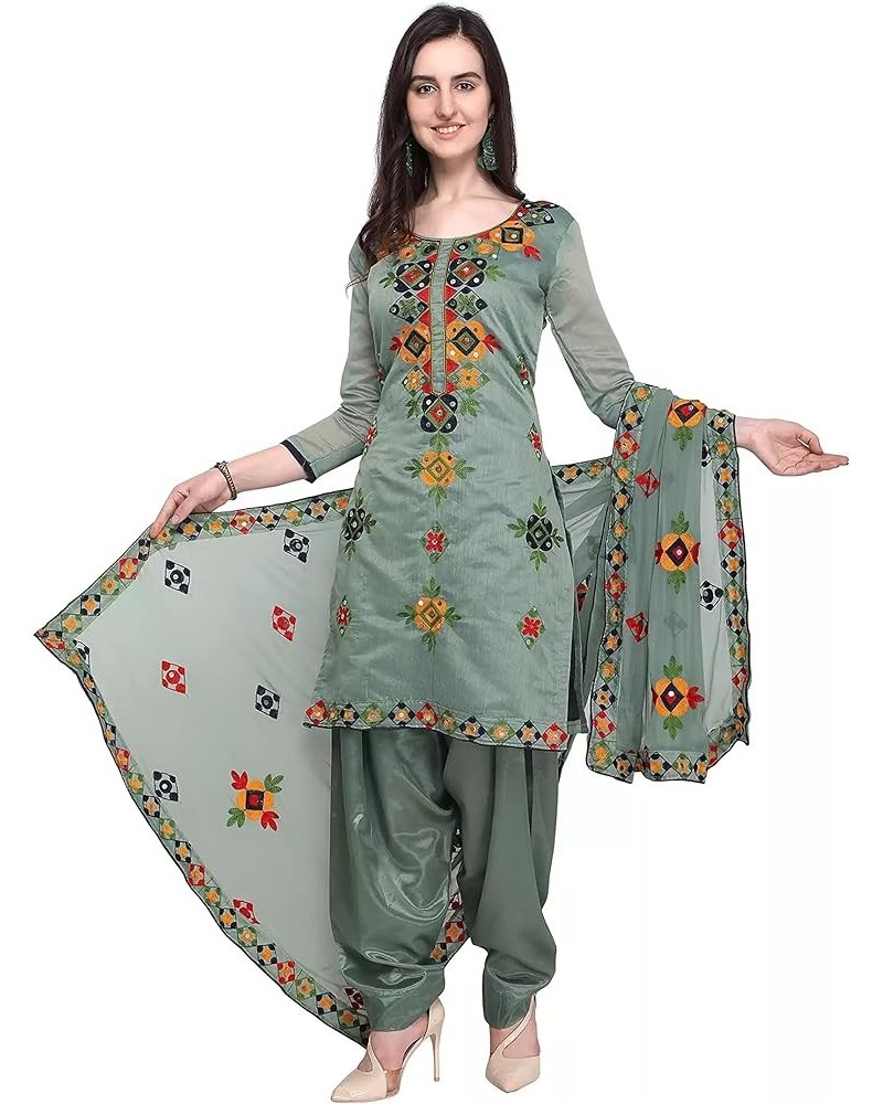 salwar kameez Set for women ready to wear Indian Plus Size Party Wear patiala dresses for women Grey $31.35 Dresses