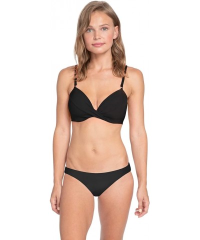 Women's Ava D-Cup Twist Bikini Top Black $63.94 Swimsuits