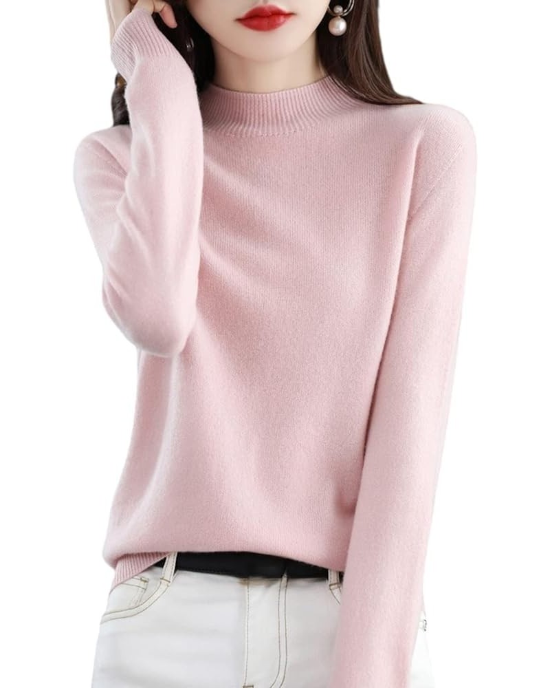 Cashmere Sweaters for Women, 100% Cashmere Long Sleeve Crew Neck Soft Warm Pullover Knit Jumpers (Pink,L) XX-Large Pink $25.9...