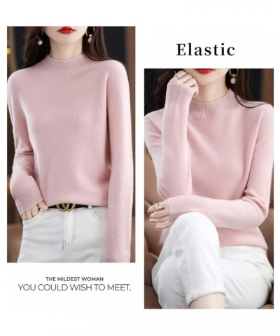 Cashmere Sweaters for Women, 100% Cashmere Long Sleeve Crew Neck Soft Warm Pullover Knit Jumpers (Pink,L) XX-Large Pink $25.9...