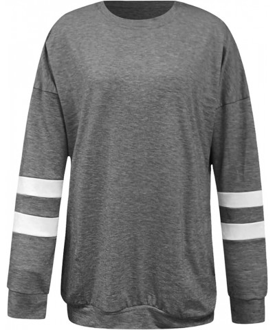 Athletic Tops for Women,Sweatshirts for Women Crewneck Ruched Long Sleeve Tops Lightweight Pullover with Pockets Grey 4 $10.0...