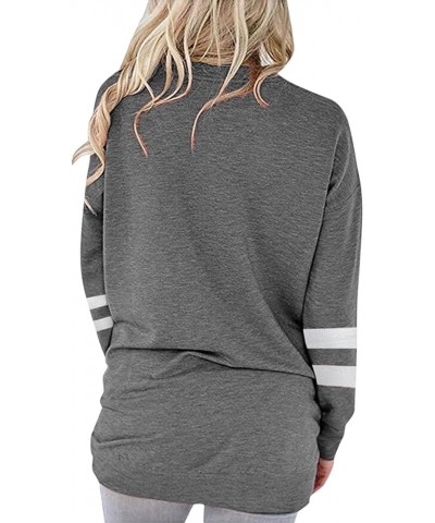 Athletic Tops for Women,Sweatshirts for Women Crewneck Ruched Long Sleeve Tops Lightweight Pullover with Pockets Grey 4 $10.0...