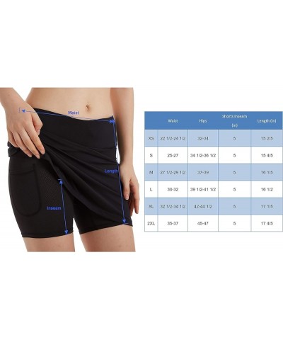 Women's Active Athletic Skirt Sports Golf Tennis Running Pockets Skort Heather $13.23 Skorts