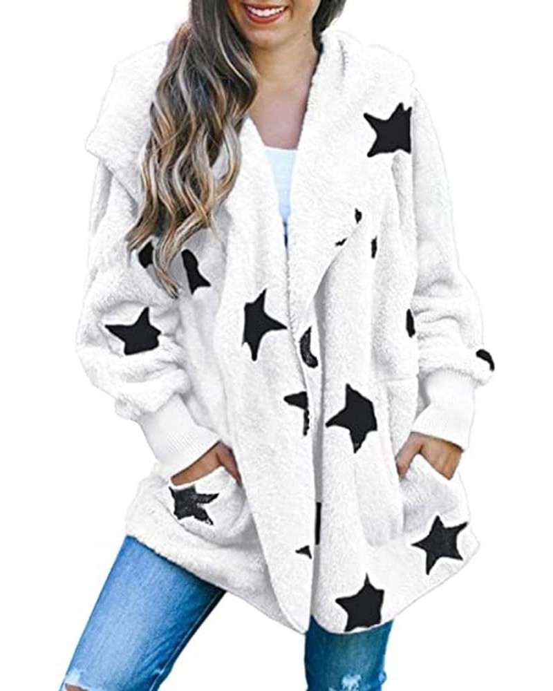 Hoodies for Women, Womens Fleece Stitching Hooded Sweatshirts Pockets Fuzzy Hoodie Pullover Sweaters Fluffy Coats 06white $22...