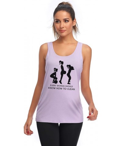 Workout Tank Tops for Women-Womens Funny Saying Fitness Gym Lift Graphic Racerback Sleeveless Shirts Pruple/B $11.72 Activewear