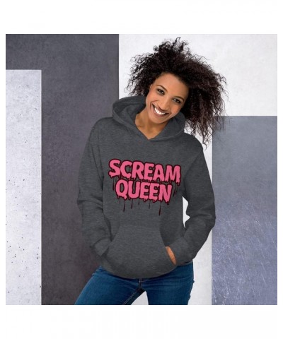 Scream Queen Hoodie, Halloween Shirt, Women's Trendy Oversized Hoodie, Halloween Sweatshirt Dark Heather $27.36 Hoodies & Swe...