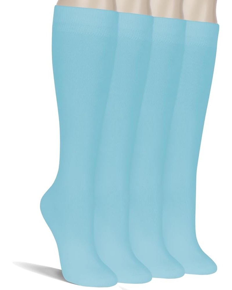 4 Pack Bamboo Lightweight Knee High Dress Socks for Women Casual Sock Breathable Tube Socks for Roller Skate Blue $13.49 Acti...