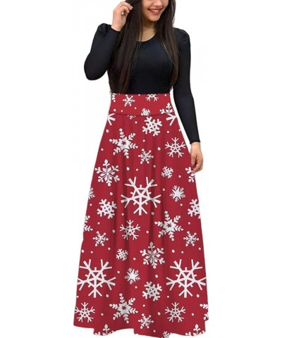 Womens Turtleneck Maxi Dress Casual Long Sleeve Fall Winter Elegant Solid Plus Size Swing Long Dresses with Pocket Ze-09 $6.9...