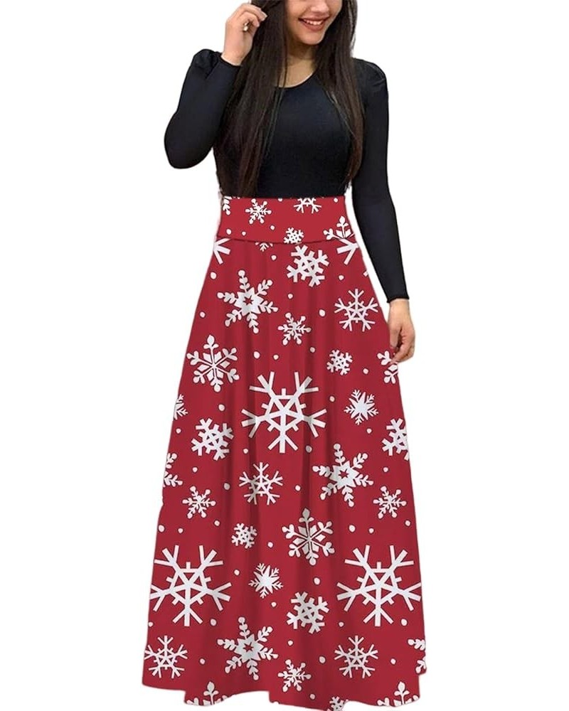 Womens Turtleneck Maxi Dress Casual Long Sleeve Fall Winter Elegant Solid Plus Size Swing Long Dresses with Pocket Ze-09 $6.9...