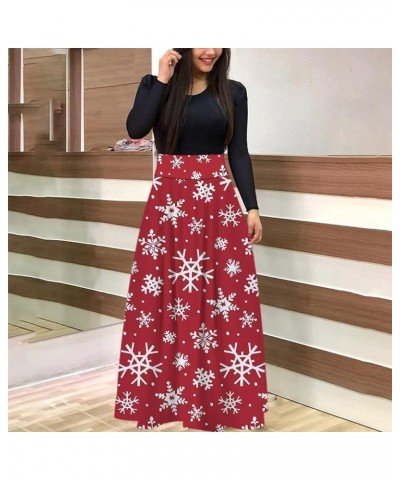 Womens Turtleneck Maxi Dress Casual Long Sleeve Fall Winter Elegant Solid Plus Size Swing Long Dresses with Pocket Ze-09 $6.9...