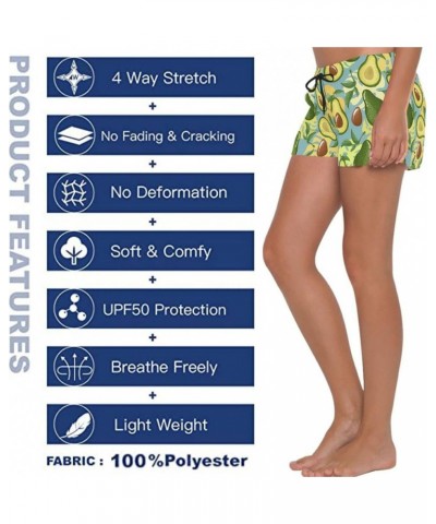 Women's Drawstring Board Shorts Quick Dry Stretch Novelty Patterns Swimsuits Swimwear Bottoms S-L Multi13 $10.00 Swimsuits