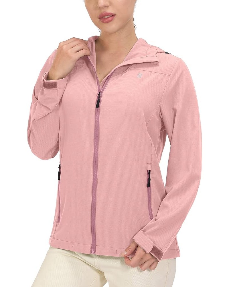 Women's Sun Protection Hoodie Jackets Long Sleeve UPF50+ Shirts Hiking Travel Camp Air Holes Full Zip Coral Pink Large $23.92...