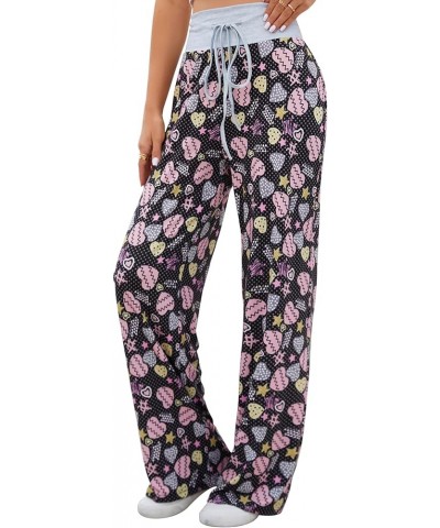 Women Comfy Pajama Pants Lounge Wide Leg Bottoms Casual Stretch Palazzo Drawstring Pj Loose Pants S-3XL Love $11.21 Sleep & L...