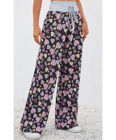 Women Comfy Pajama Pants Lounge Wide Leg Bottoms Casual Stretch Palazzo Drawstring Pj Loose Pants S-3XL Love $11.21 Sleep & L...