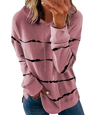 Sweatshirt for Women 2023 Fall Fashion Side Split Sweatshirts Plus Size Long Sleeve Crewneck Pullover Tops (S-5XL) A01_pink $...