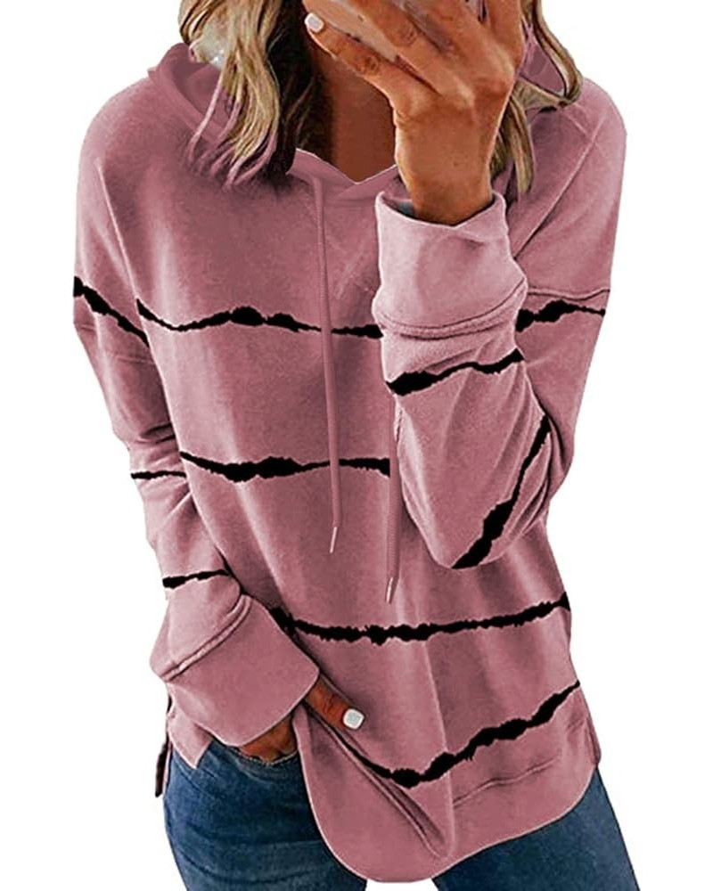 Sweatshirt for Women 2023 Fall Fashion Side Split Sweatshirts Plus Size Long Sleeve Crewneck Pullover Tops (S-5XL) A01_pink $...