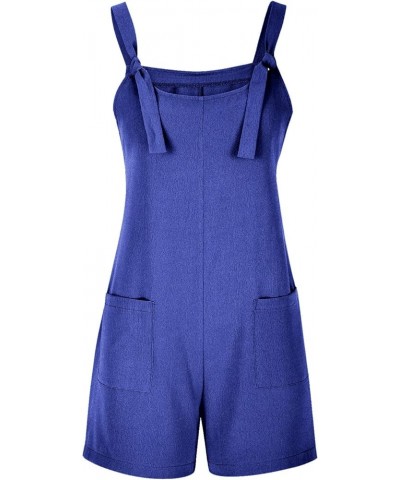 Womens Summer Short Jumpsuits Adjustable Strap Casual Rompers with Pockets Loose Fit Comfy Trendy Overalls 2023 14 Blue $8.04...