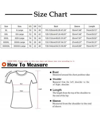 Plus Size Summer Tops for Women, Women's Casual Short Sleeve T Shirts Loose Comfy Crew Neck Solid Tunic Blouse Dressy 004 Blu...