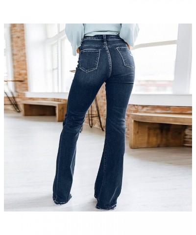 Womens High Waisted Bell Bottom Jeans Denim High Rise Flare Jeans Denim Pants with Wide Leg Bootcut Jeans 06-blue Jeans for W...