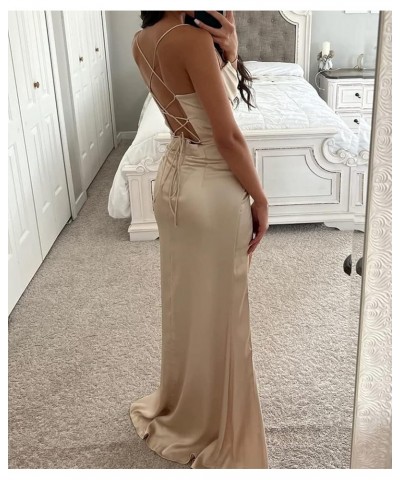 Women's Sequin Prom Dresses for Teens Satin Ball Gown High Slit Formal Dress Backless Mermiad Wedding Evening Gown Peacock $3...