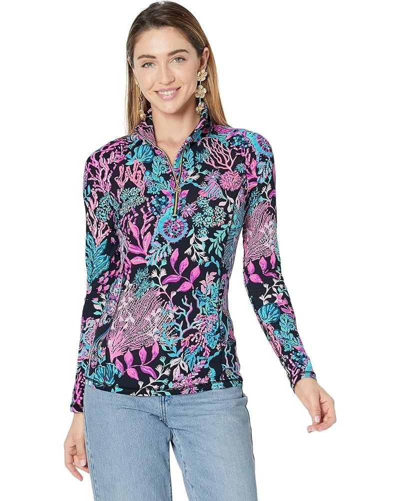 Justine 1/2 Zip UPF 50+ Onyx Twilight Coral $52.80 Sweaters