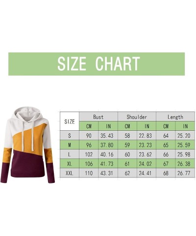 Women's Color Block Sweatshirt Long Sleeve Zipper Hooded Trendy Cardigan Blouse Zipper Sweatshirt No Hood A4-yellow $7.39 Shirts