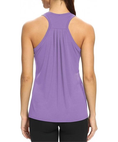 Workout Tops for Women Loose fit Racerback Tank Tops Yoga Running Shirts Dance Tops Purple $13.56 Activewear