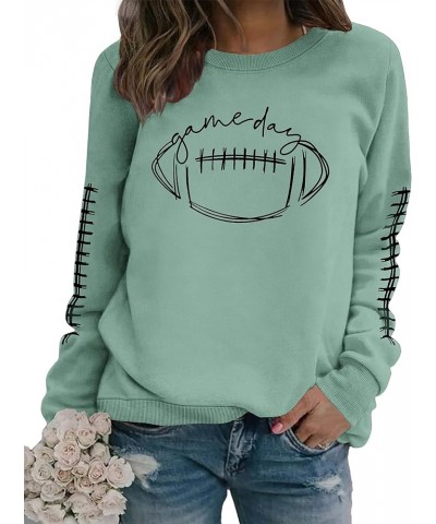 Football Is My Favorite Season Sweatshirt for Women, Long Sleeve Casual football graphics Sweatshirt football shirts Olive $9...