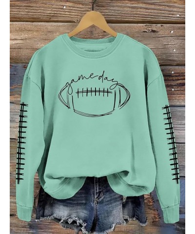 Football Is My Favorite Season Sweatshirt for Women, Long Sleeve Casual football graphics Sweatshirt football shirts Olive $9...