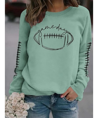 Football Is My Favorite Season Sweatshirt for Women, Long Sleeve Casual football graphics Sweatshirt football shirts Olive $9...