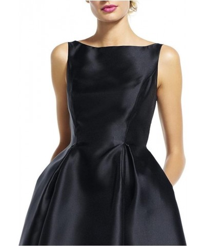 Women's Sleeveless Tea Length Dress Black $51.15 Dresses