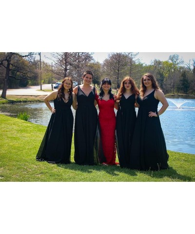 Long Bridesmaid Dresses with Pockets Plus Size Bridesmaids Dress Chiffon A line Slit Prom Evening Gown for Women RYZ02 Mustar...