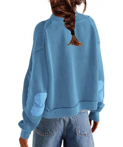 Womens Cardigan Sweaters Cable Knit Sweater Open Front Long Sleeve Chunky Cardigan Outerwear Coats Dusty Blue $21.62 Sweaters