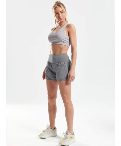 2 in 1 Women's Workout Shorts for Athletic Gym Running Shorts with Phone Pockets Pack of 1: 06 Gray $27.35 Activewear