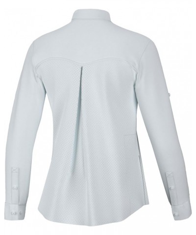 Women's Tide Point Pattern Long Sleeve Shirt, Button White $21.41 Blouses